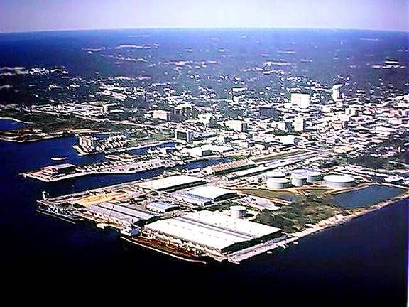 Aerial View of Pensacola Port